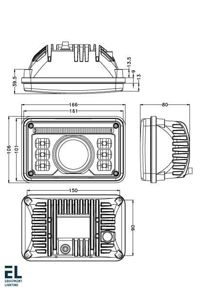 60W Led Head Light High-Low Beam El44778