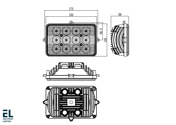 60W Led Work Light High-Low Beam El44742